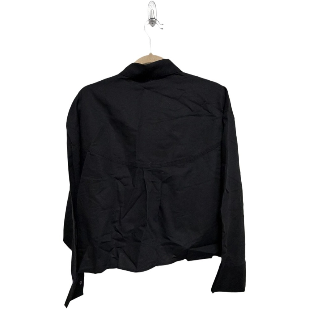 Madewell Straight-Hem Shirt in Linen-Cotton Blend Black Large NZ468 Button Up - Picture 5 of 8